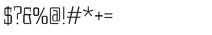 UT Sracotien Semi Condensed Extra Light Font OTHER CHARS