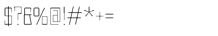 UT Sracotien Semi Condensed Thin Font OTHER CHARS