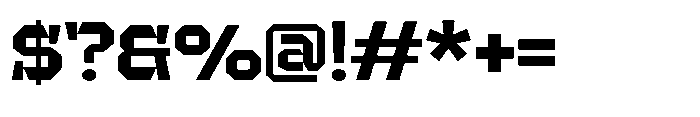 UT Sracotien Semi Expanded Bold Font OTHER CHARS