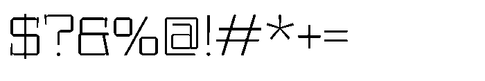 UT Sracotien Semi Expanded Extra Light Font OTHER CHARS