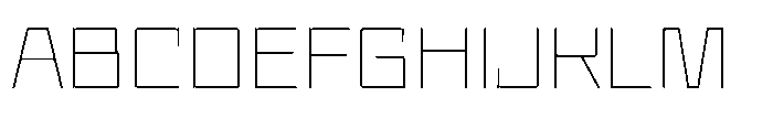 UT Sracotien Semi Expanded Thin Font UPPERCASE