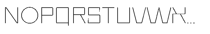 UT Sracotien Semi Expanded Thin Font UPPERCASE