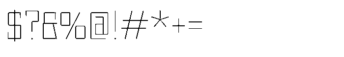 UT Sracotien Thin Font OTHER CHARS