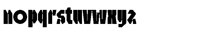 UT Sracotien Ultra Condensed Extra Bold Font LOWERCASE