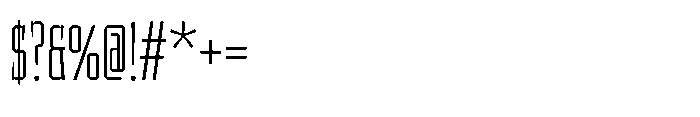 UT Sracotien Ultra Condensed Extra Light Font OTHER CHARS