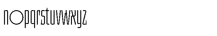 UT Sracotien Ultra Condensed Extra Light Font LOWERCASE