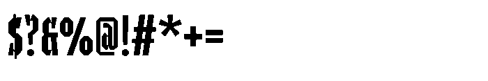 UT Sracotien Ultra Condensed Medium Font OTHER CHARS