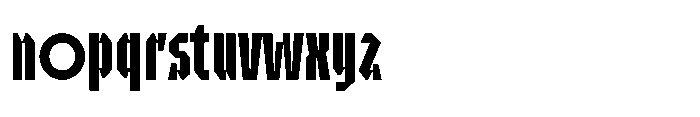 UT Sracotien Ultra Condensed Semi Bold Font LOWERCASE