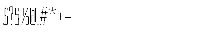 UT Sracotien Ultra Condensed Thin Font OTHER CHARS