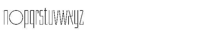 UT Sracotien Ultra Condensed Thin Font LOWERCASE