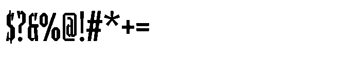 UT Sracotien Ultra Condensed Font OTHER CHARS
