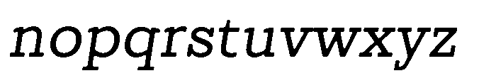 UT Symbold Oblique Rounded Font LOWERCASE