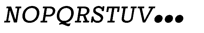 UT Symbold Oblique Font UPPERCASE