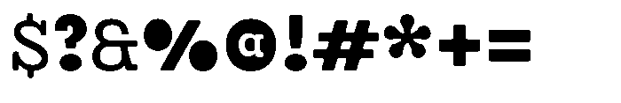 UT Symbold Rounded Font OTHER CHARS