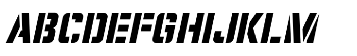 Utility Stencil JNL Oblique FONT