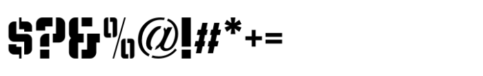 Utility Stencil JNL Regular Font OTHER CHARS