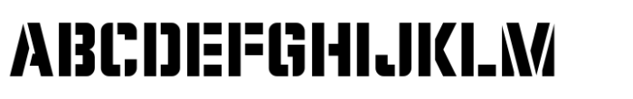 Utility Stencil JNL Regular Font UPPERCASE