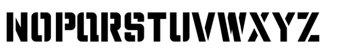 Utility Stencil JNL Regular Font LOWERCASE