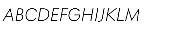 Utily Sans Light Italic Font UPPERCASE