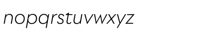 Utily Sans Light Italic Font LOWERCASE