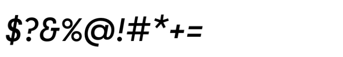 Utily Sans Medium Italic Font OTHER CHARS
