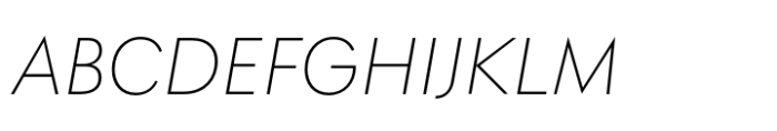Utily Sans Ultra Light Italic Font UPPERCASE