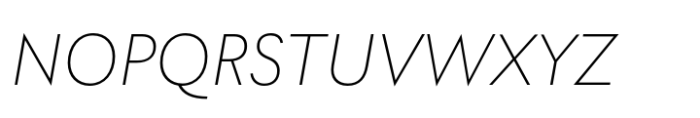 Utily Sans Ultra Light Italic Font UPPERCASE