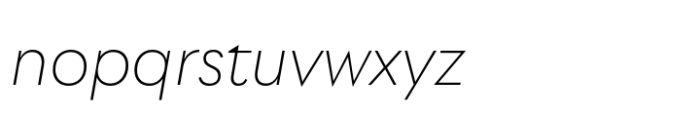 Utily Sans Ultra Light Italic Font LOWERCASE