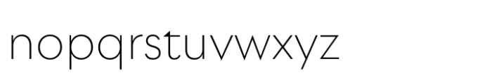 Utily Sans Ultra Light Font LOWERCASE