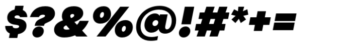 Uto Black Italic Font OTHER CHARS