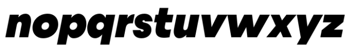 Uto Black Italic Font LOWERCASE