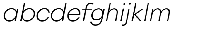 Uto Extralight Italic Font LOWERCASE