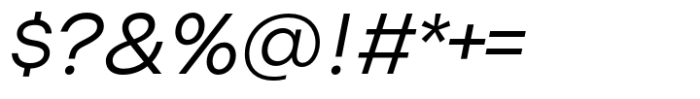 Uto Light Italic Font OTHER CHARS