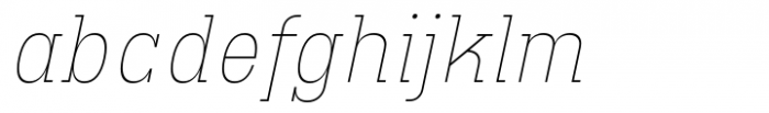 Utsahakam Thin Italic Font LOWERCASE