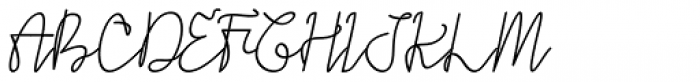 Uttarha Handwriting Italic Font UPPERCASE