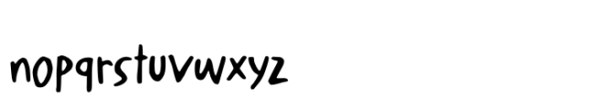 Utterly Bonkers Regular Font LOWERCASE