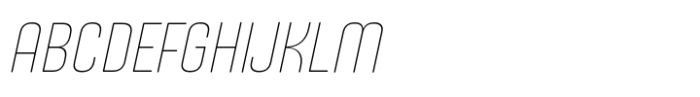 Uturna Round Thin Italic Font UPPERCASE