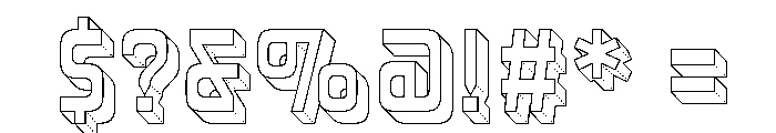 Vandertak CAPSLOCK Line Font OTHER CHARS