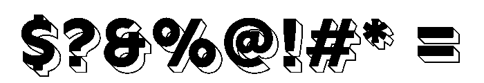 Vandertak Capslock Bold Font OTHER CHARS