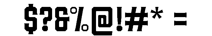 Vandertak Capslock Regular Font OTHER CHARS