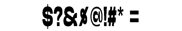 Vandertak Capslock Thin Font OTHER CHARS