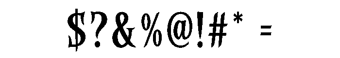 VAMPIRE DISPLAY Font OTHER CHARS