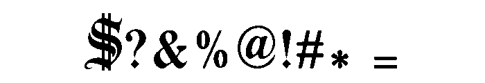 VANDALH Regular Font OTHER CHARS