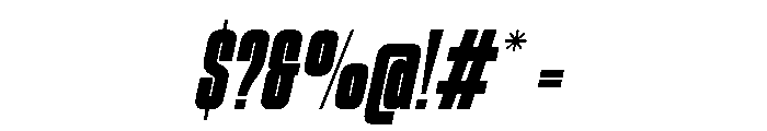Valcore Italic Font OTHER CHARS