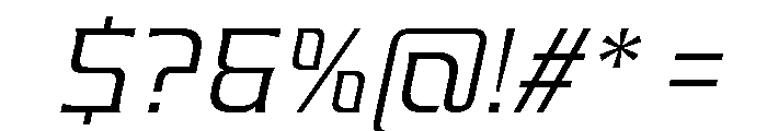 Valenary Prana Light Italic Font OTHER CHARS