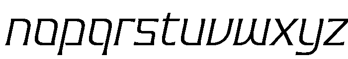 Valenary Prana Light Italic Font LOWERCASE