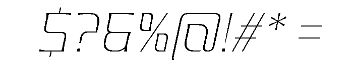 Valenary Prana Thin Italic Font OTHER CHARS