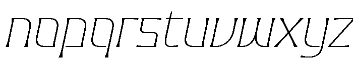 Valenary Prana Thin Italic Font LOWERCASE