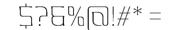 Valenary Prana Thin Font OTHER CHARS