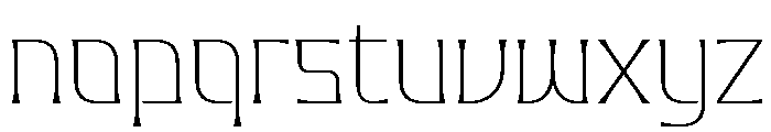 Valenary Prana Thin Font LOWERCASE